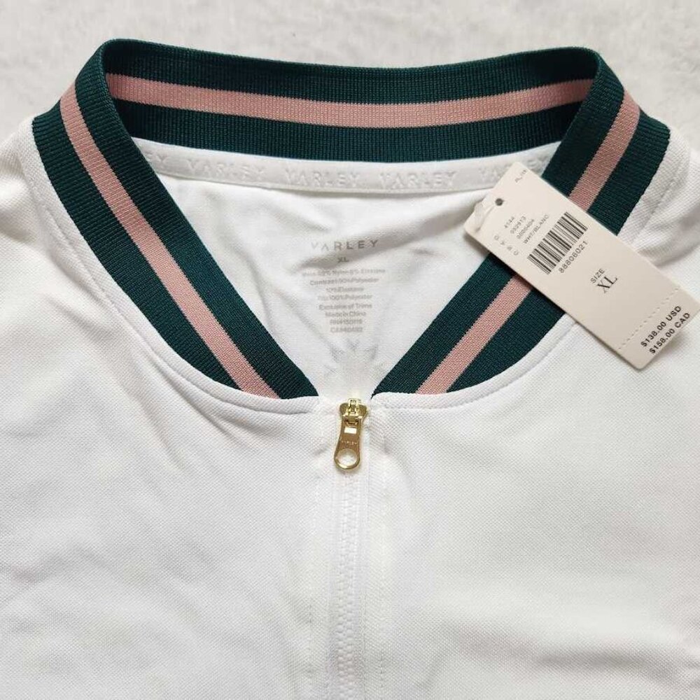 New women's XL Varley x Anthropologie Nora tennis court white pleated mini dress - Picture 5 of 14